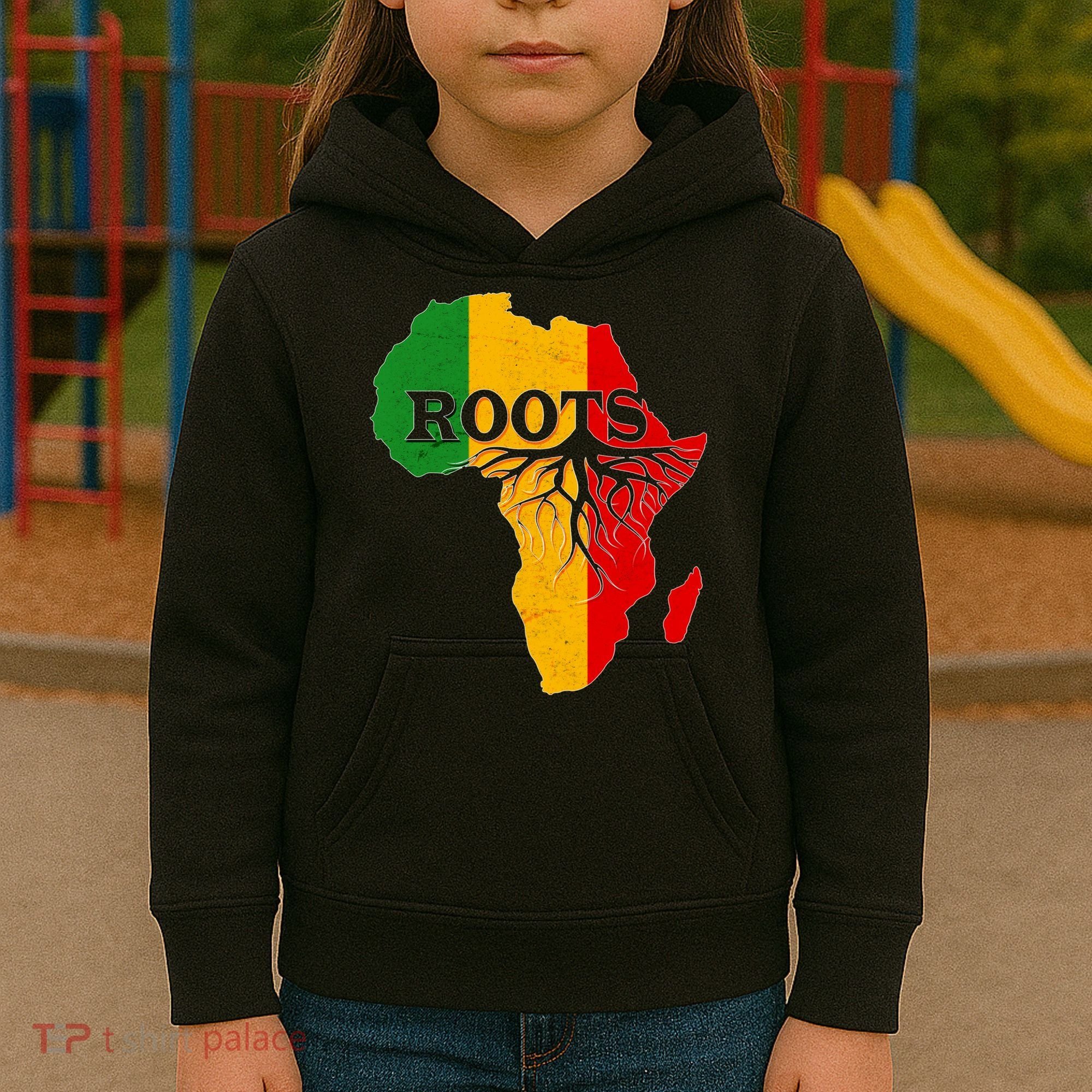 African Roots Black History Month Kids Hoodie