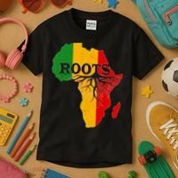 African Roots Black History Month Kids T-Shirt thumb 3