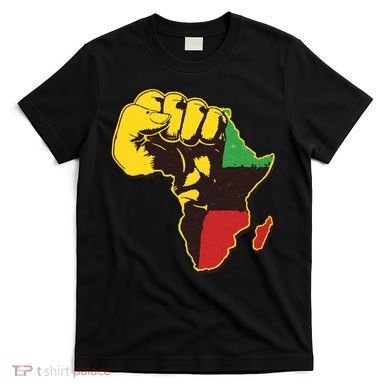 African Traditional Colors Protest Fist T-Shirt