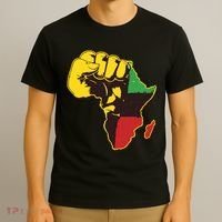 African Traditional Colors Protest Fist T-Shirt thumb 3
