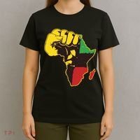 African Traditional Colors Protest Fist T-Shirt thumb 4