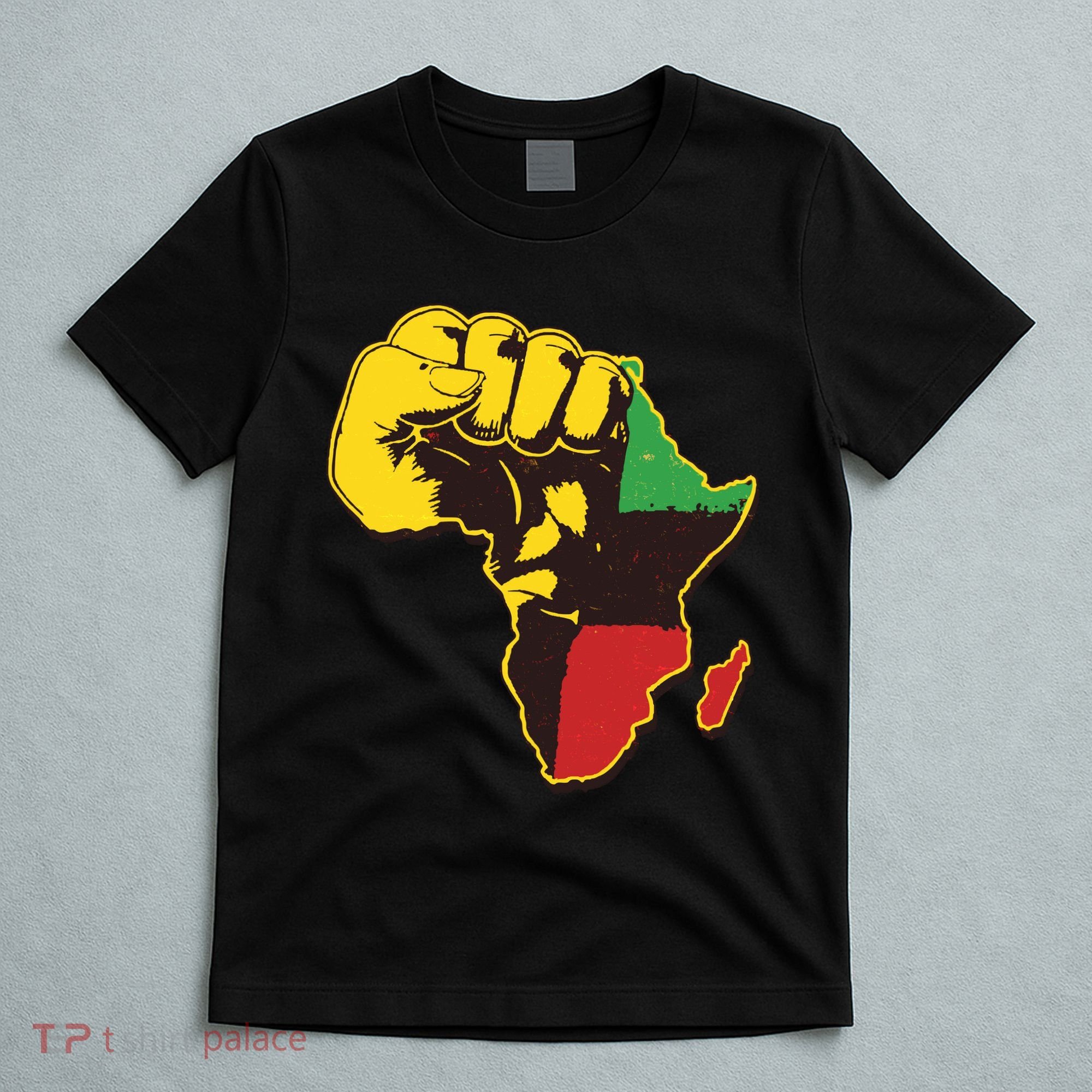 African Traditional Colors Protest Fist T-Shirt