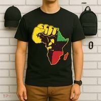 African Traditional Colors Protest Fist T-Shirt thumb 6