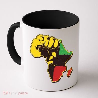 African Traditional Colors Protest Fist Coffee Mug