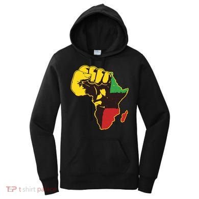 African Traditional Colors Protest Fist Women's Hoodie