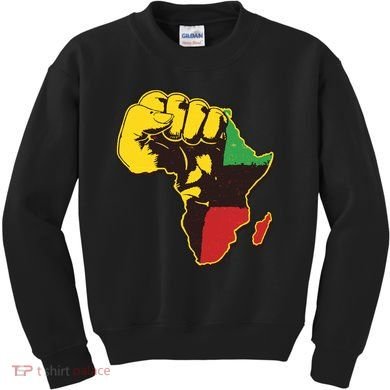 African Traditional Colors Protest Fist Kids Sweatshirt