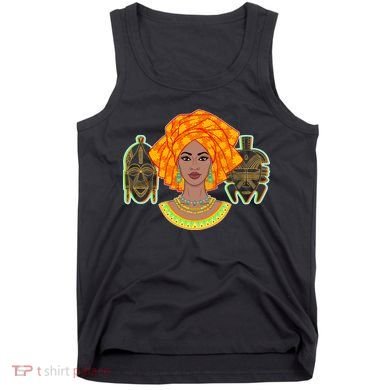 African Woman With Tribal Masks Tank Top