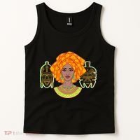 African Woman With Tribal Masks Tank Top thumb 2