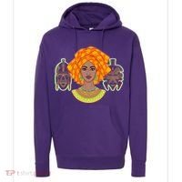African Woman With Tribal Masks Hoodie thumb 0