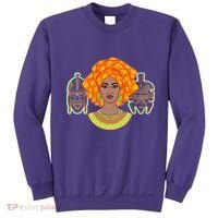 African Woman With Tribal Masks Sweatshirt thumb 0
