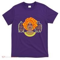 African Woman With Tribal Masks T-Shirt thumb 0
