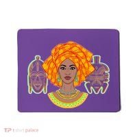 African Woman With Tribal Masks Mousepad thumb 0