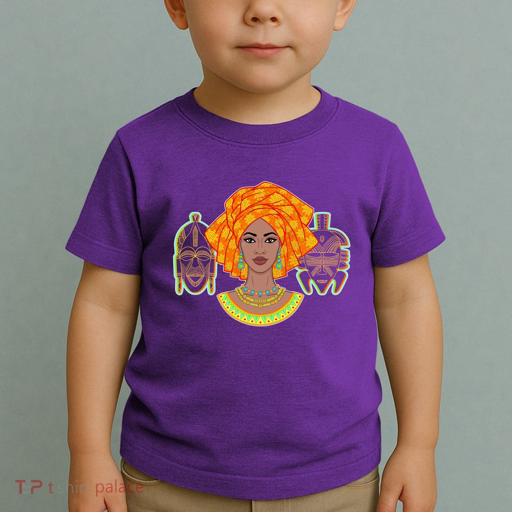 African Woman With Tribal Masks Toddler T-Shirt