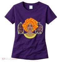African Woman With Tribal Masks Women's T-Shirt thumb 0