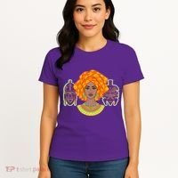 African Woman With Tribal Masks Women's T-Shirt thumb 4