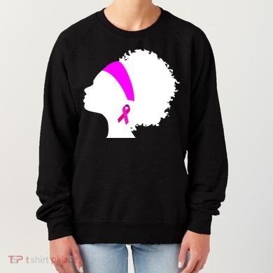 Afro Breast Cancer Awareness Women's Sweatshirt