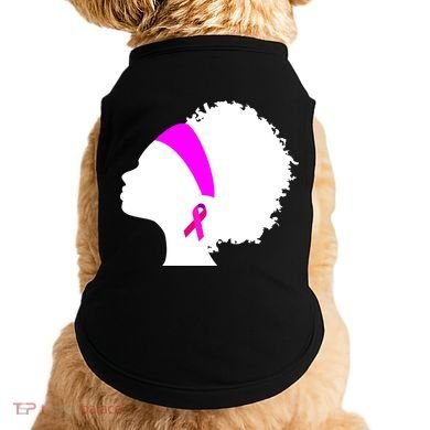 Afro Breast Cancer Awareness Doggie Tank