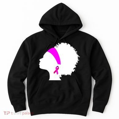 Afro Breast Cancer Awareness Hoodie