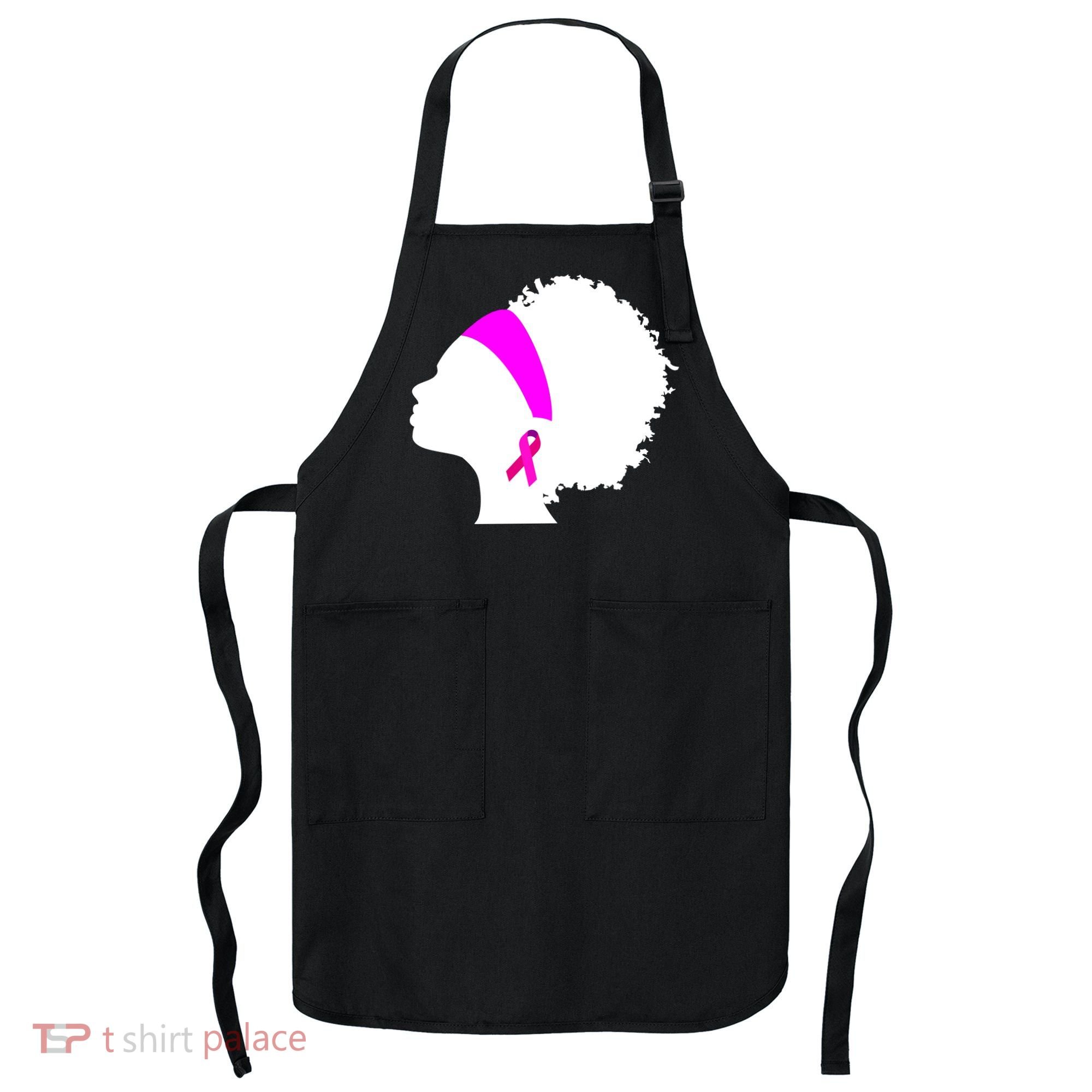 Afro Breast Cancer Awareness Apron