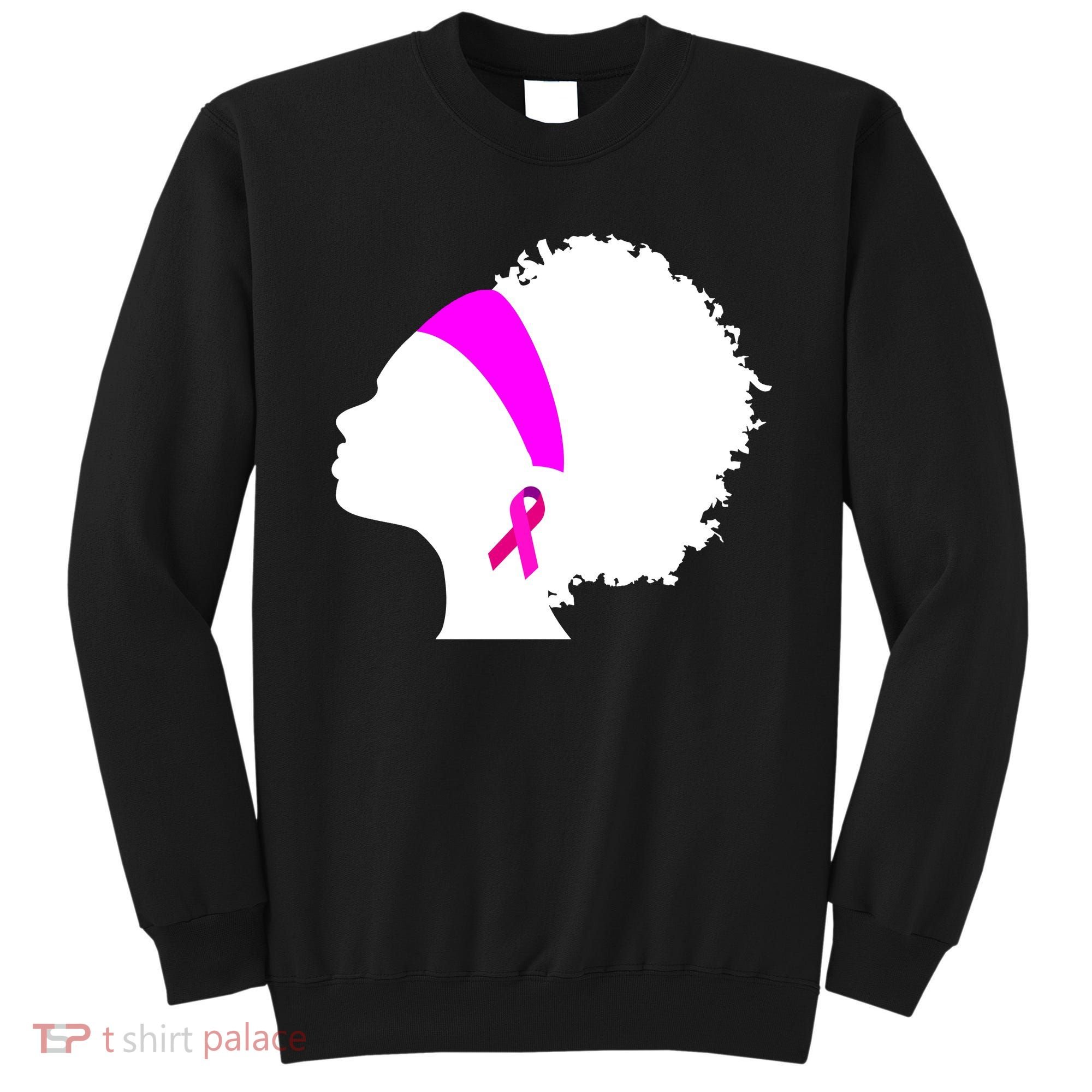 Afro Breast Cancer Awareness Sweatshirt
