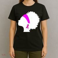 Afro Breast Cancer Awareness T-Shirt thumb 4