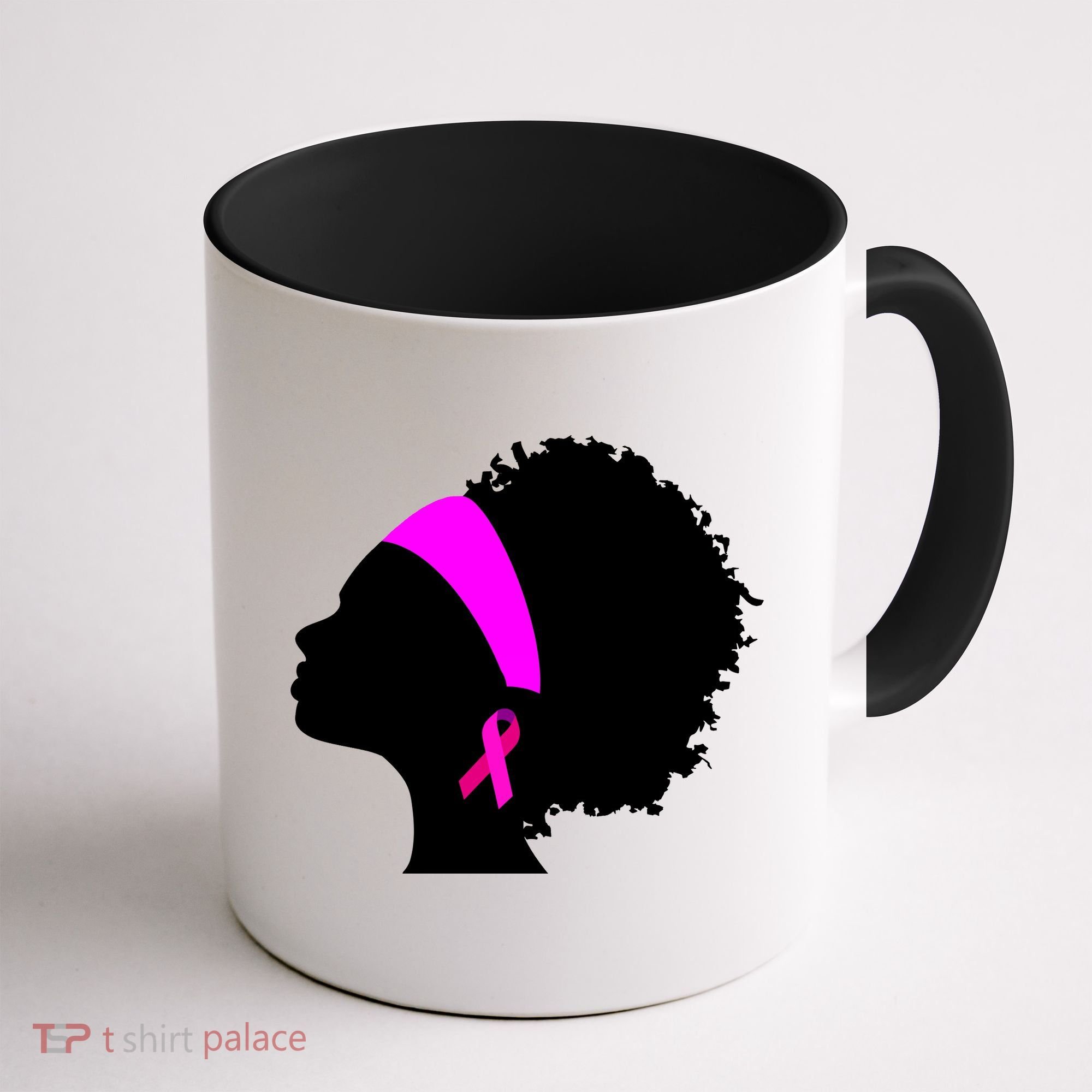 Afro Breast Cancer Awareness Coffee Mug
