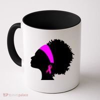 Afro Breast Cancer Awareness Coffee Mug thumb 0