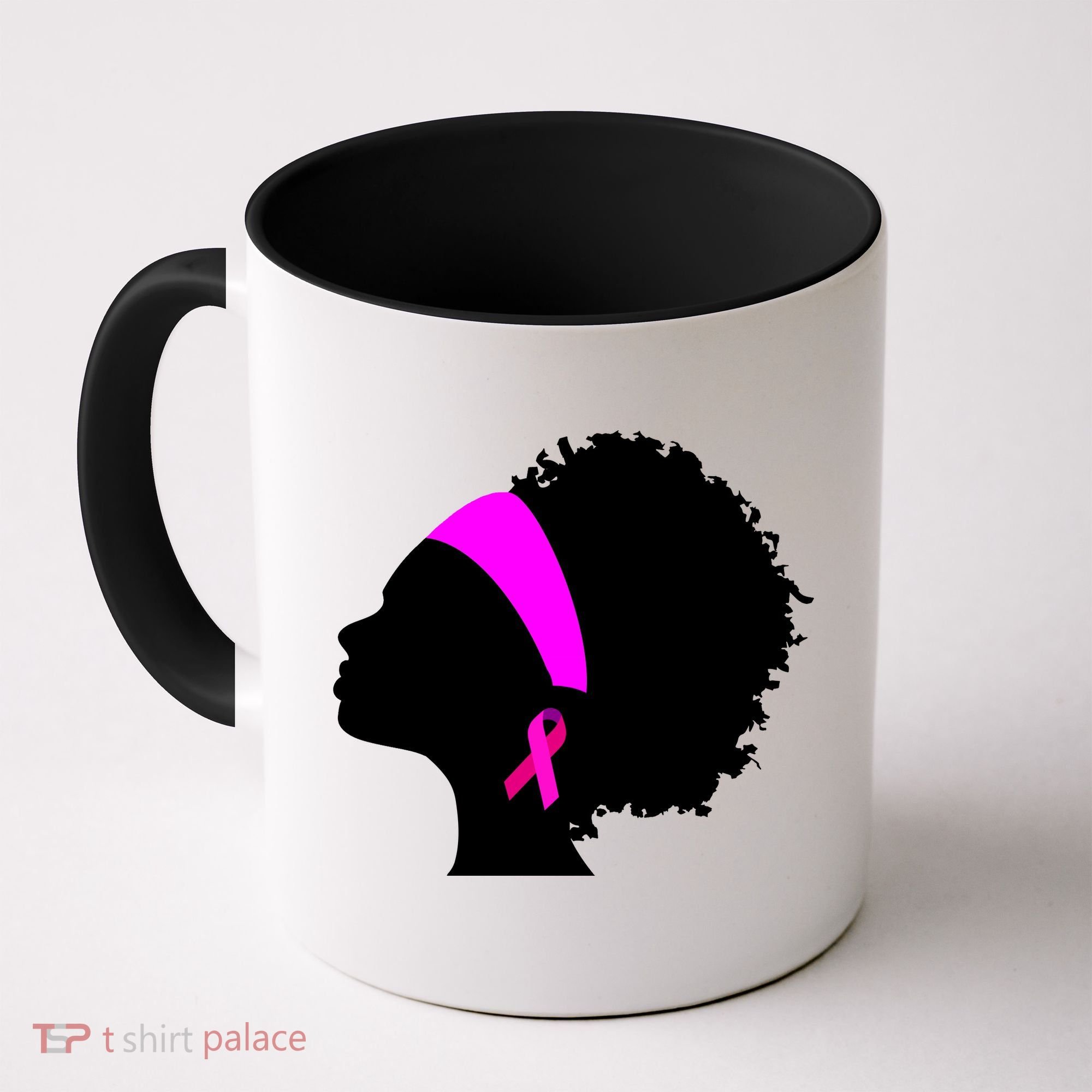 Afro Breast Cancer Awareness Coffee Mug