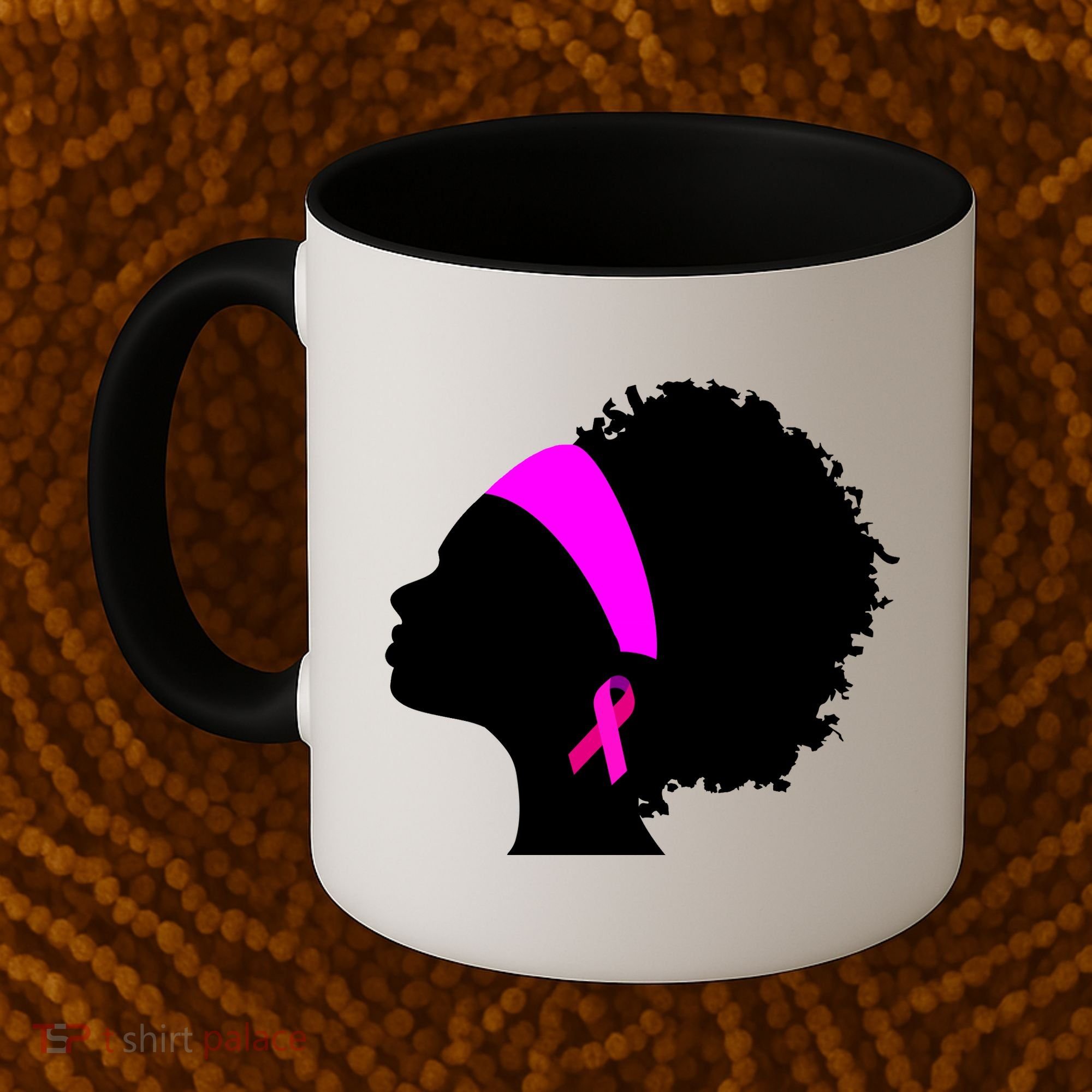 Afro Breast Cancer Awareness Coffee Mug