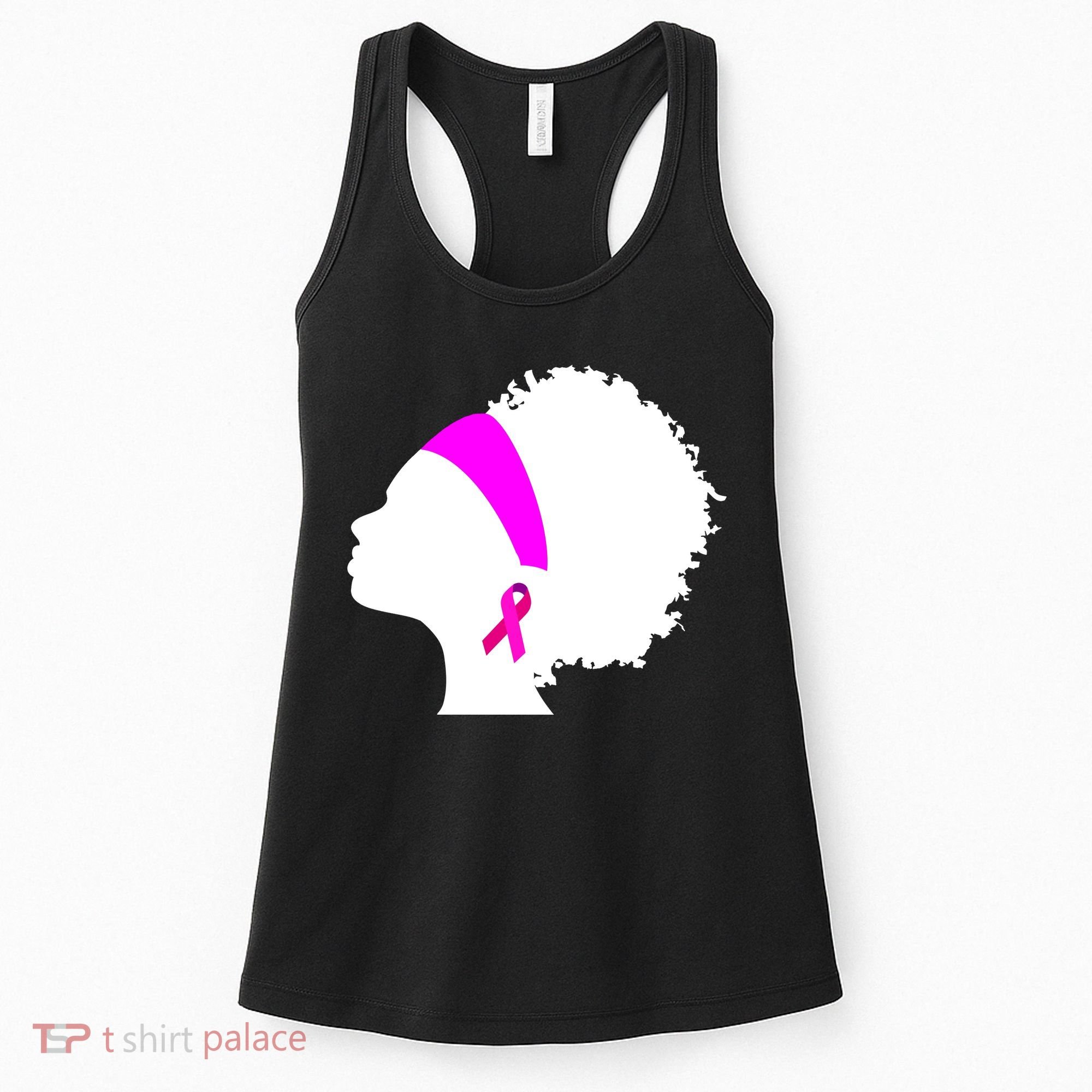 Afro Breast Cancer Awareness Women's Tank Top