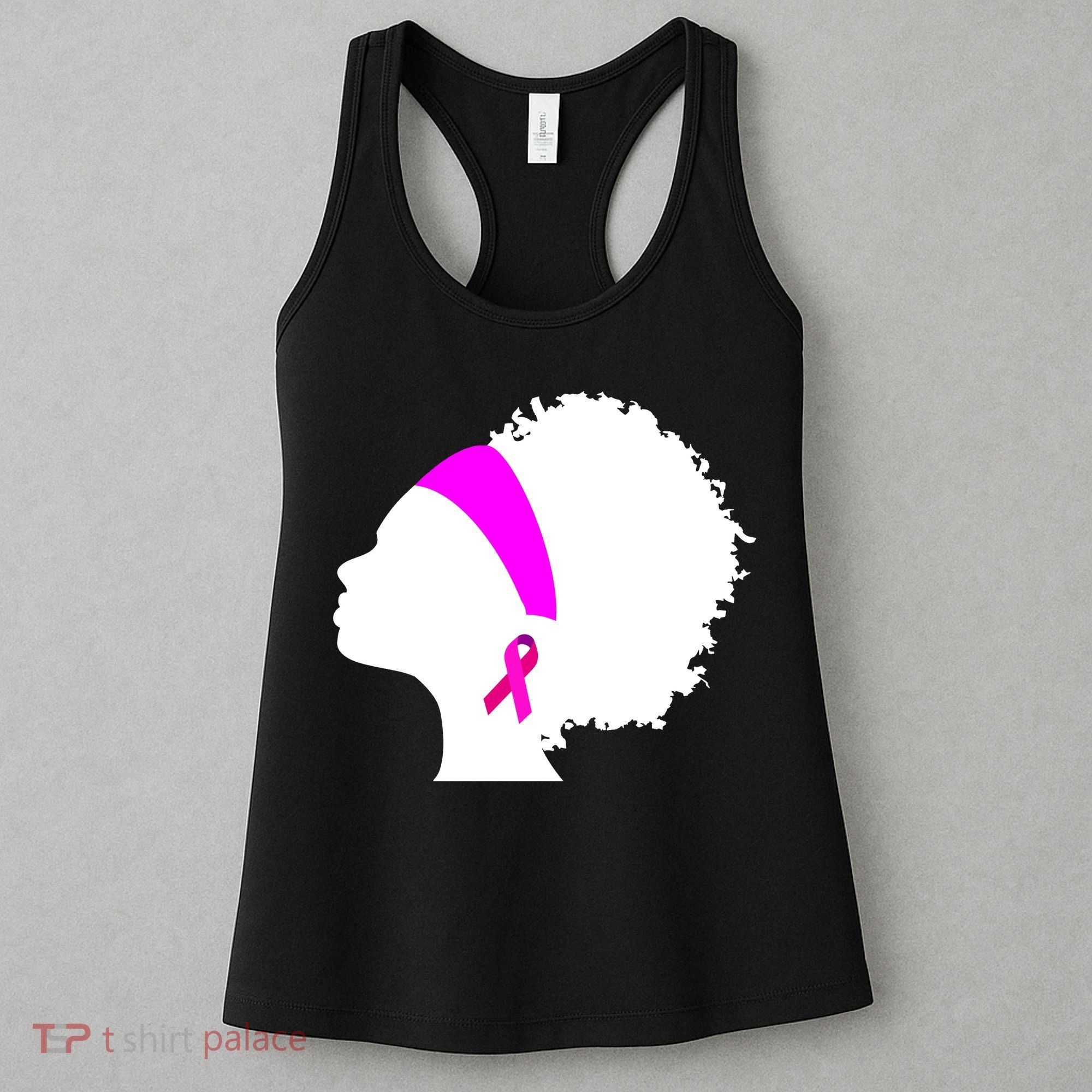 Afro Breast Cancer Awareness Women's Tank Top