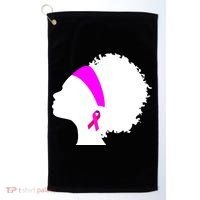 Afro Breast Cancer Awareness Golf Towel thumb 0