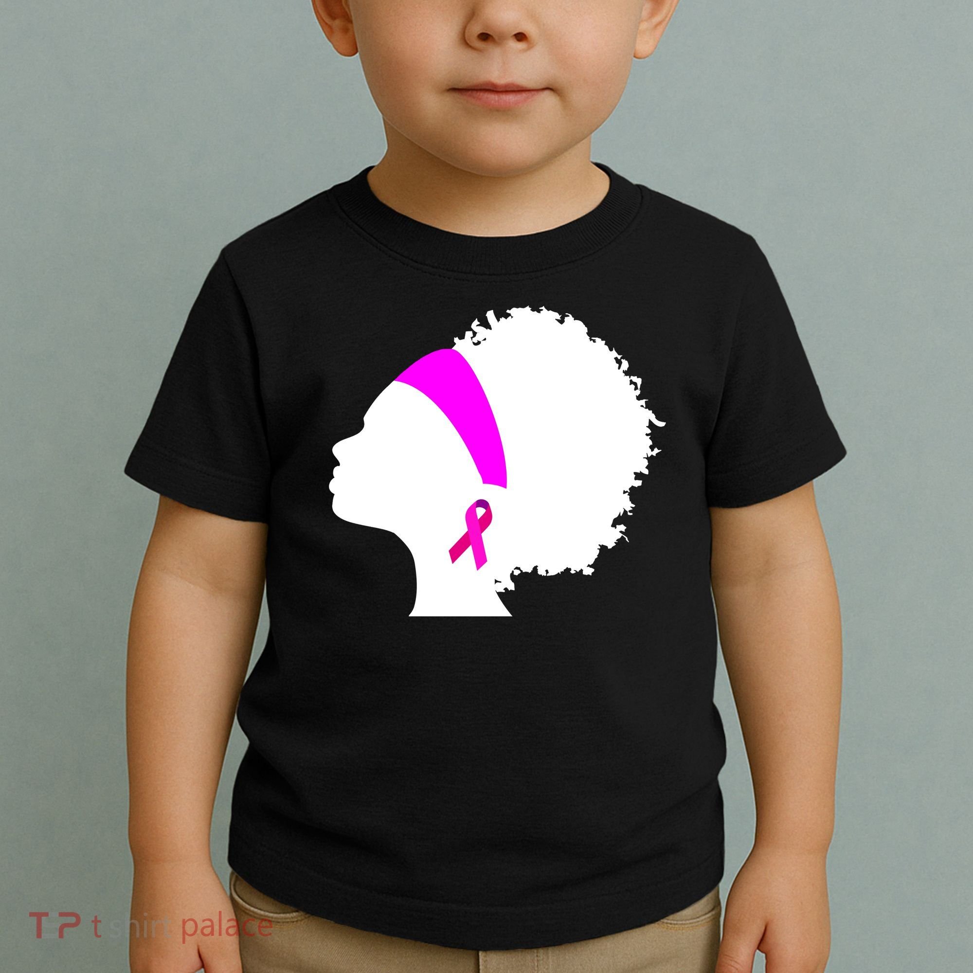 Afro Breast Cancer Awareness Toddler T-Shirt