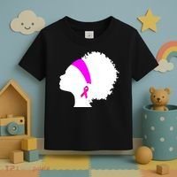 Afro Breast Cancer Awareness Toddler T-Shirt thumb 3