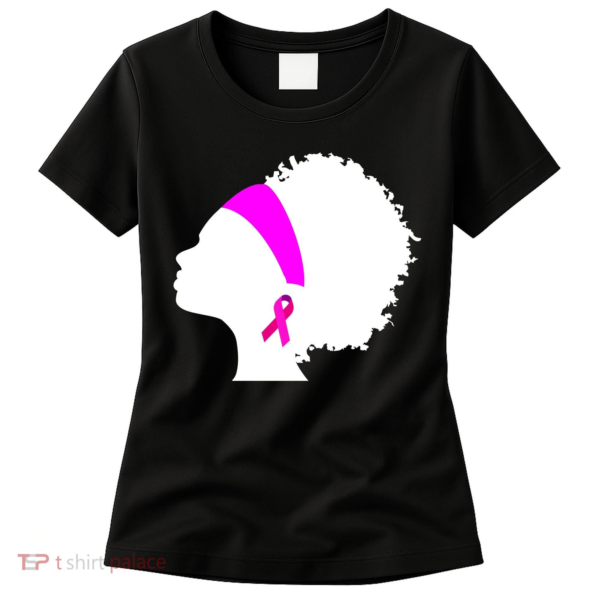 Afro Breast Cancer Awareness Women's T-Shirt