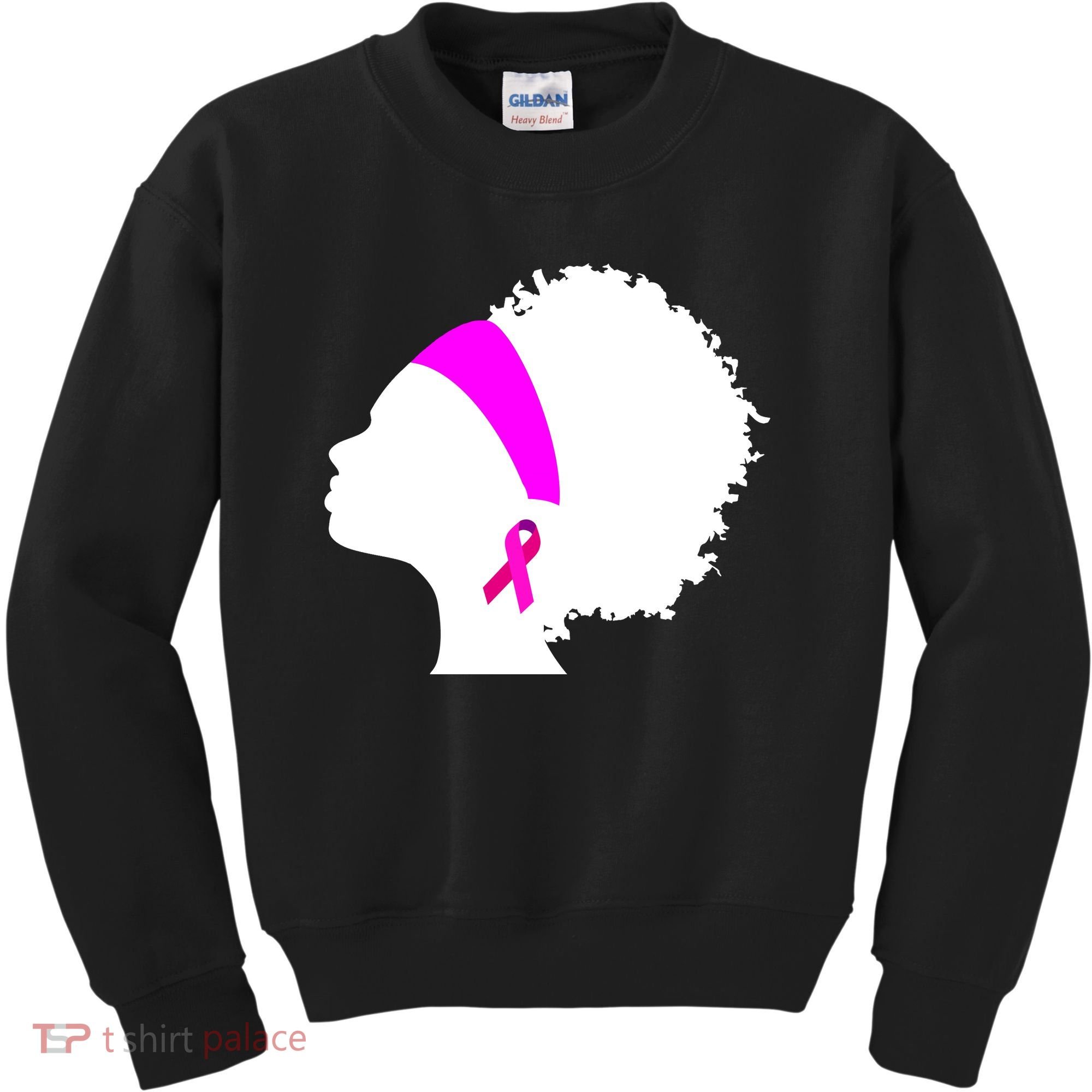 Afro Breast Cancer Awareness Kids Sweatshirt