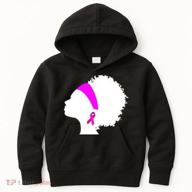 Afro Breast Cancer Awareness Kids Hoodie