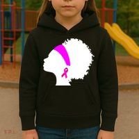Afro Breast Cancer Awareness Kids Hoodie thumb 3