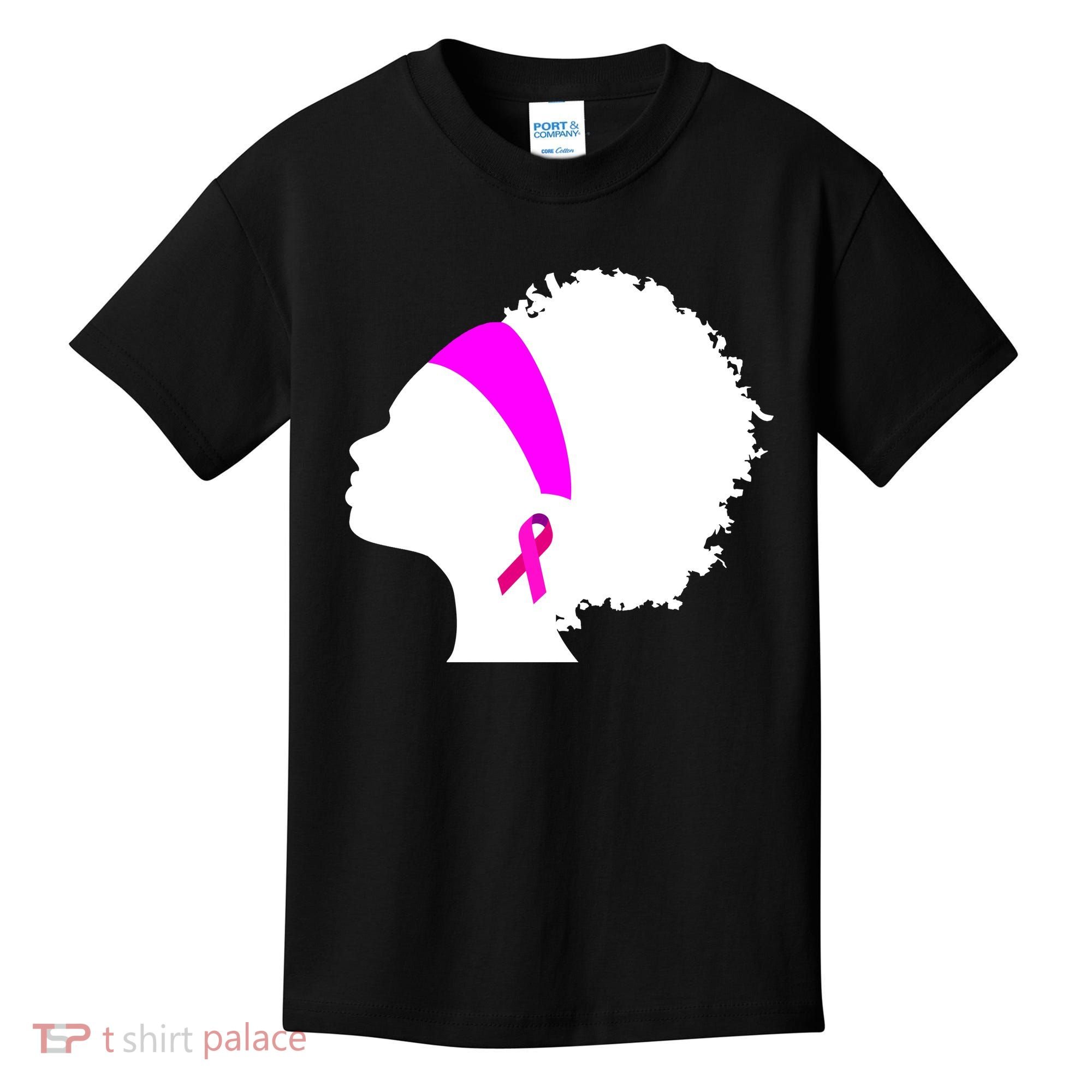 Afro Breast Cancer Awareness Kids T-Shirt