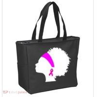 Afro Breast Cancer Awareness Tote Bag thumb 2