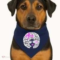 Afro Mom Strong Roots USA-Made Doggie Bandana thumb 1