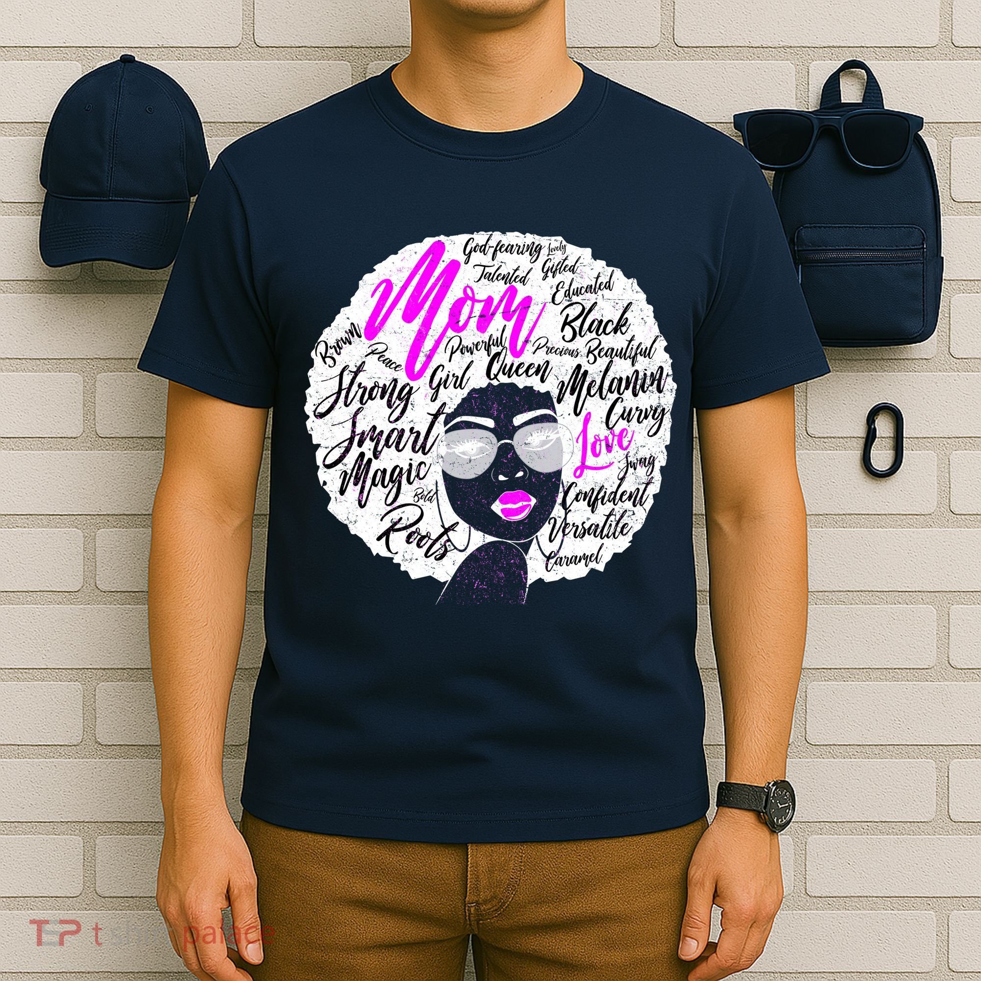 Afro Mom Strong Roots T-Shirt