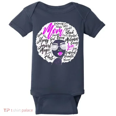 Afro Mom Strong Roots Baby Bodysuit
