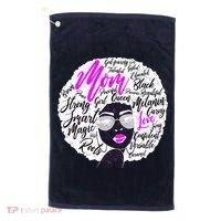 Afro Mom Strong Roots Golf Towel thumb 0