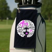 Afro Mom Strong Roots Golf Towel thumb 2