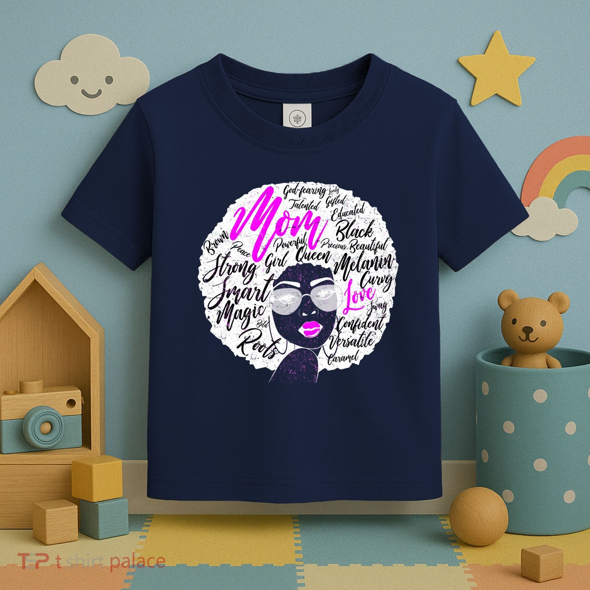 Afro Mom Strong Roots Toddler T-Shirt