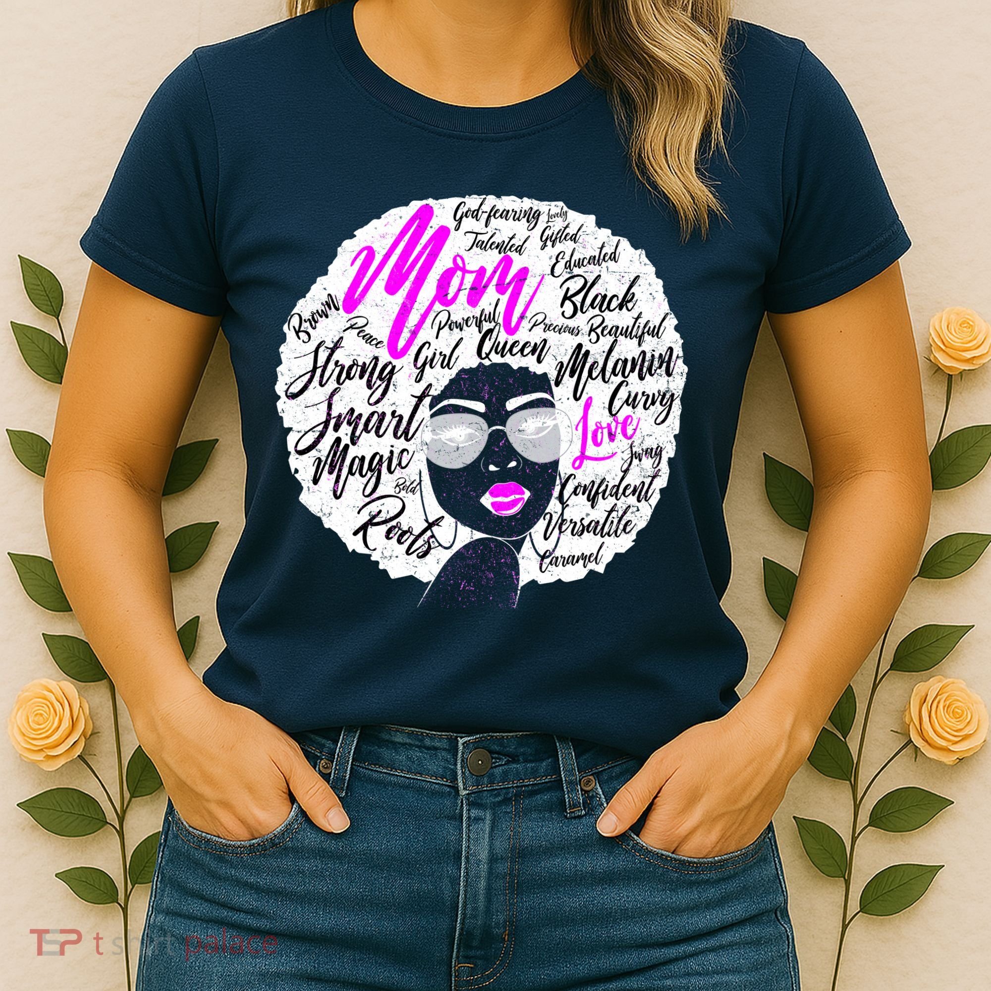 Afro Mom Strong Roots Women's T-Shirt