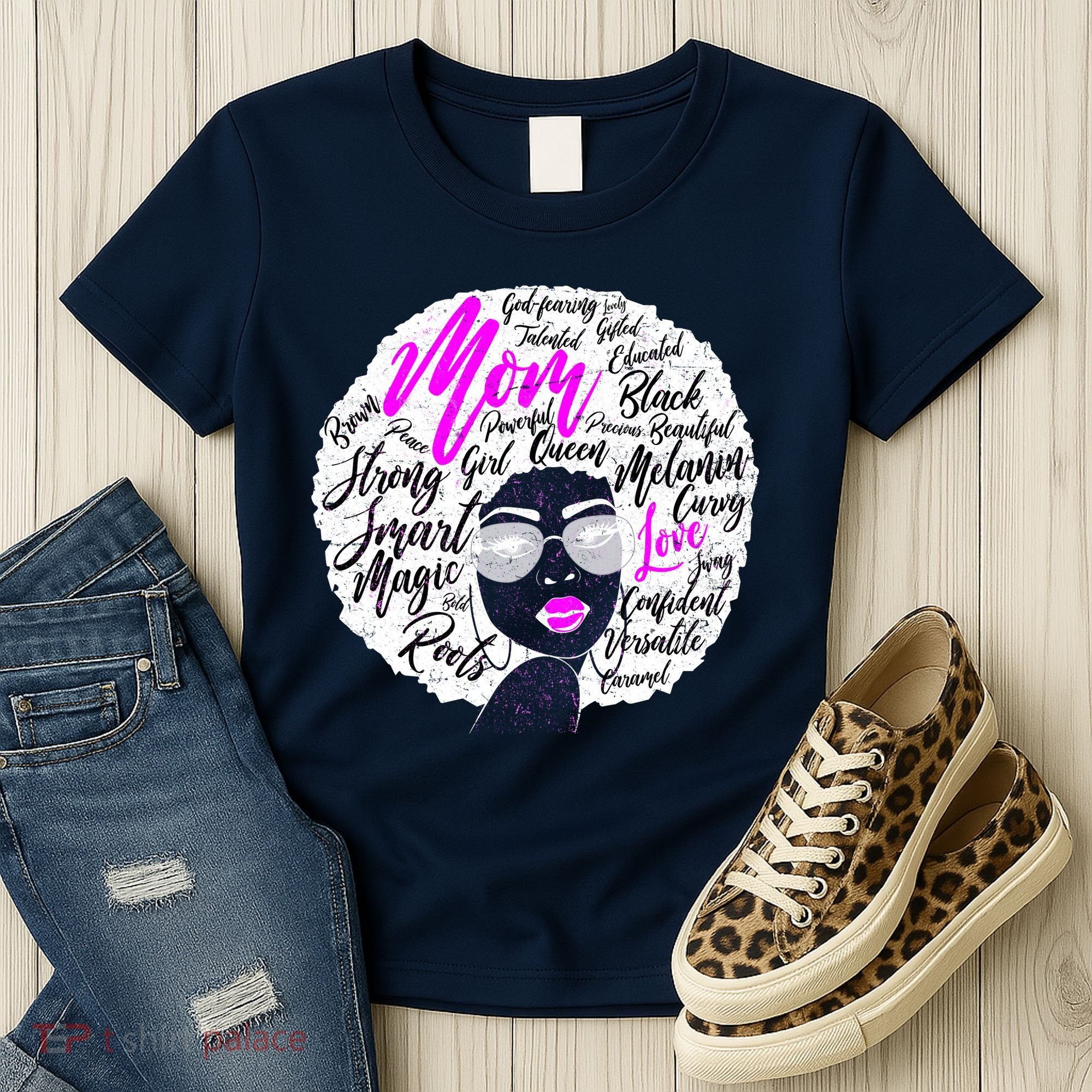 Afro Mom Strong Roots Women's T-Shirt
