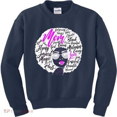Afro Mom Strong Roots Kids Sweatshirt