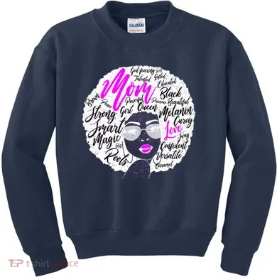 Afro Mom Strong Roots Kids Sweatshirt